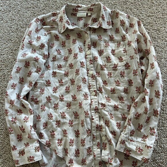 Spartina 449 Tops - Spartina Women’s XS Floral Button Down Blouse Cotton Blend Feminine